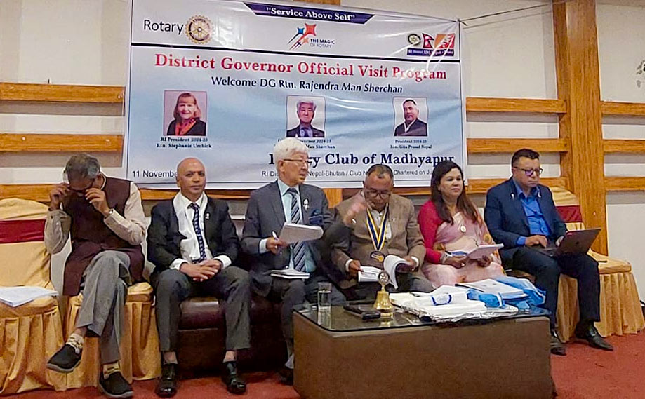 DG Visit and 3rd Club Assembly Successfully Held by Rotary Club of Madhyapur