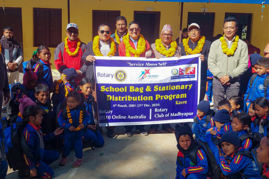 Distribution of School Bags and Stationery to Flood-Affected Students in Pipal Chaur, Kavre