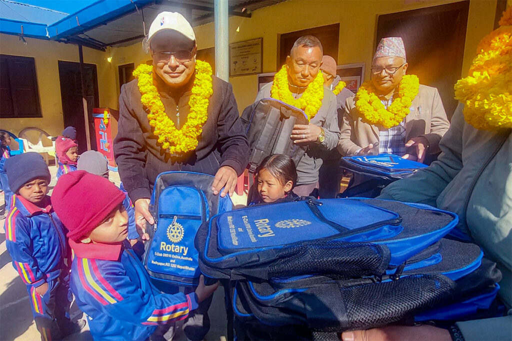 Distribution of School Bags and Stationery to Flood-Affected Students in Pipal Chaur, Kavre